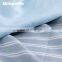 Nordic Design 100% Polyester Yarn Dyed Blue White Bed Sheet Sets Bedding With Fitted Sheets