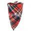 Pet Washable Triangle Plaid Pet Bandanas Adjustable Custom Dog Scarf Bandana