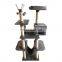 Luxury Multi Layer Cat Wooden Scratch Climbing Tree Tower with Plush Sisal Scratching Post