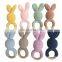 Newborn Gift Eco-friendly Crochet Hand Knitted Cotton Baby Rattle Toys