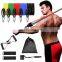Hampool Wholesale Elastic Workout Training Pull Up Exercise11 Piece Fitness Resistance Band Tube Set