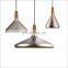 Modern Nordic industrial style Wood top Aluminum Cooper led bar light sconce Pendant Lamp