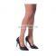 Black beautiful lizard patent design pumps high heels sandals pointed toe heel ladies attractive and black effect shoes