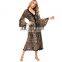 Sexy plus size leopard print nightgown robe Plus Size Women's Sleepwear womens sexy underwear