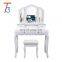 korean furniture modern dressing table mirror with led lights