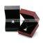 2021 Fashion Custom  Exquisite Leather Paper Black Wedding Ring Box