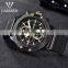 CADISEN C9062 Men sport casual analog quartz leather steel mesh strap week day high quality luxury watch