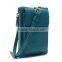 multiple use calf leather cell phone holder mobile phone wallet shoulder carry bag