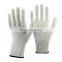 Cheap Factory Price Electronic Work Safety Hand Protective White PU Coated Gloves