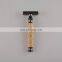 OEM Mens Double Edge Natural Wood Bamboo Handle Eco-Friendly Barber Shaving Safety Razor