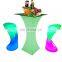 folding cocktail table /Led cocktail bar tables light up bar tables modern glowing led night club patio furniture