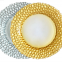 Wholesale Modern Clear Gold Dish Vintage Wedding Decoration Gold Rimmed Glass Charger Plates