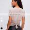 Ready To Ship RTS 1 Pcs Wholesale Women Tie Up Yoga Tank Top T-Shirt Custom Logo Sportswear Sports Wear For Fitness Gym Sport