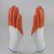 White Polyester Thread Knitted PVC Palm and Fingers Coated Water-proof Safety Work Gloves