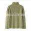 Autumn Winter 100% Cashmere Pullover Thick Turtleneck Ribbed Sweater Knitted Casual Style with Front Logo OEM Service Available