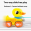 Solid Wood Animal Bell Car Toy for Boys Girls Hand-Pull Traction Rope Cute Style for Toddler Training Hand-Eye Coordination