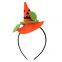 Custom Lace Witch Hat Headbands - Shiny Hair Hoops for Girls' Halloween Masquerade