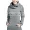 Latest Casual Heavyweight Split Joint Cotton Slim Fitted Women Hoodies