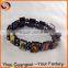 Wood bracelet with epoxy logo sticker