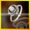 New model silver ring with shiny zircon fashion cheap wedding ring