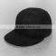 Design your own black blank 100% cotton snapback hats bulk