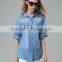 Denim jeans women Adult OEM service dress shirt casual shirt italy style
