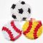 Non-frayed Chiffon Shabby Baseball Flower- Chiffon Softball Flower- Shabby Soccer Ball Flower In Pieces