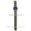 Green leather nato strap PVD stainless steel case 10ATM water resistant Miyota 3 hands movement with date