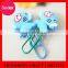 Smile face PVC bookmark and 2 o metal ring binder clip