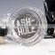 Vintage Clear Glass round cigar Ashtray with frosted etched letter decal at bottom special customized design                        
                                                Quality Choice