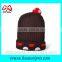 Wholesale Red Beanie Hats Knitted Caps With Big Ball Cute Baby Knitted Winter Hat