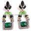 high quality green crystal earring