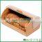 Mix material bamboo bread storage box with plastic lid