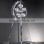 Rectangular clear acrylic trophy award, plexiglass sign display stands