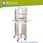 Stainless Steel Highter Food Transport Trolley With Pans
