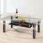 tea table with wooden glass top coffee table