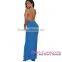 2016 Blue Crisscross Daring open Back wholesale india maxi dress