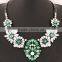 Elegant and Exquisite Latest American and European Popular Resin and Crystal Alloy Flower Pendant Statement Necklace in Stock