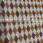 mickey mouse knit coffee diamond checks on white polyester milk fiber Spandex print italy fabric