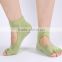 women yoga socks factory backless exposed toes yoga socks five toe yoga socks