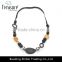 Fashion jewelry Wholesale hot selling elegant cheap rivet necklace leather necklace