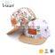 Leather Patch Wholesale Flat Brim Camp Custom Floral 6 Panel Hat