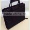 PU leather black ladies briefcases with top handle