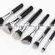black silver 15 pcs professional cosmetic makeup brush set