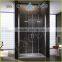 Hinge and pivot combine two tempered glass shower enclosure EX-212