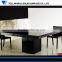 Stylish artificial marble top restaurant solid sufacre modern acrylic dining table