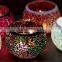 mosaic candle holder with various pattern