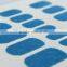 Beauty products custom 3D red velvet nail arts design flocking powder nail strips self-adhesive nail sticker factory