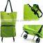 2015 New design Japanese style foldable shopping bag with two wheel