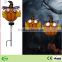 Metal pumpkin Halloween decoration solar stake